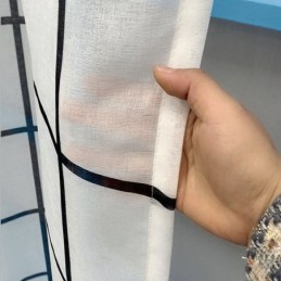 Κουρτίνα Voile Με Σχέδιο Πλέγματος, Κατά Παραγγελία, Διαφανείς Κουρτίνες Για Σαλόνι, Υπνοδωμάτιο