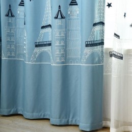 Κεντημένες Κουρτίνες Παραθύρων Σε Σχήμα Σκανδιναβικού Κάστρου Για Σαλόνι/Υπνοδωμάτιο