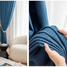 Κουρτίνα Ζακάρ Houndstooth Κατά Παραγγελία, Κουρτίνα Υψηλής Σκίασης Για Σαλόνι/Υπνοδωμάτιο