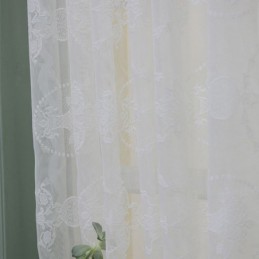 Λευκές Διαφανείς Κουρτίνες Παραθύρων, Κουρτίνες Φυτών Voile Για Σαλόνι, Υπνοδωμάτιο