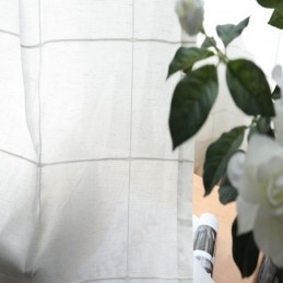 Μινιμαλιστική Διαφανής Κουρτίνα Κατά Παραγγελία, Μεγάλη Πλέγμα Ζακάρ Βουάλ, Σαλόνι Ένα