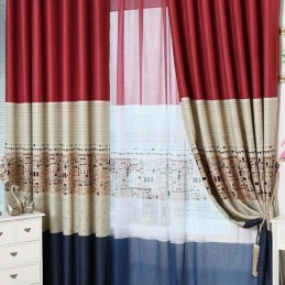 Κουρτίνα Συσκότισης Βρετανικού Στιλ, Κατασκευασμένη Κατά Παραγγελία, Με Σχέδια Πύργου Κουρτινών, Τυπωμένες Κουρτίνες Για Σαλόνι