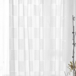 Nordic Sheer Curtain Κουρτίνα Κατά Παραγγελία Από Ανάγλυφο Τούλι Για Σαλόνι, Υπνοδωμάτιο