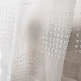 Nordic Sheer Curtain Κουρτίνα Κατά Παραγγελία Από Ανάγλυφο Τούλι Για Σαλόνι, Υπνοδωμάτιο