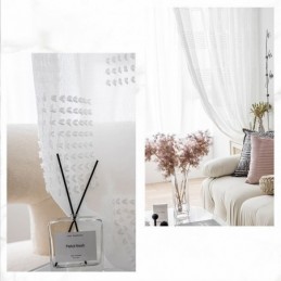 Nordic Sheer Curtain Κουρτίνα Κατά Παραγγελία Από Ανάγλυφο Τούλι Για Σαλόνι, Υπνοδωμάτιο