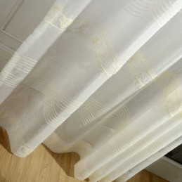Κεντημένη Διαφανής Κουρτίνα Κουρτίνα Κατά Παραγγελία Μινιμαλιστική Κλασική Βουάλ Σαλόνι Υπνοδωμάτιο