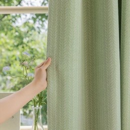 Κουρτίνες Jacquard Με Φύλλα, Συσκότιση Για Σαλόνι