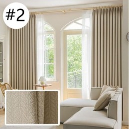 Κουρτίνες Jacquard Με Φύλλα, Συσκότιση Για Σαλόνι