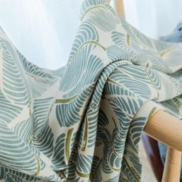 Μοντέρνα Κουρτίνα Συσκότισης Max Κατά Παραγγελία Με Τυπωμένο Πράσινο Φύλλο Για Υπνοδωμάτιο