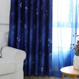 Κουρτίνα Κατά Παραγγελία Κουρτίνα Ρομαντική Έναστρος Ουρανός Παράθυρο
