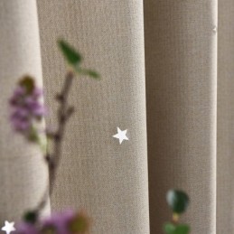 Κουρτίνα Συσκότισης Κατά Παραγγελία Μονόχρωμη Με Κοίλο Σχήμα Αστεριού