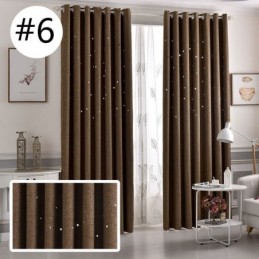 Κουρτίνα Συσκότισης Κατά Παραγγελία Μονόχρωμη Με Κοίλο Σχήμα Αστεριού