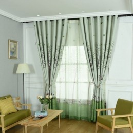 Μοντέρνες Ποιμενικές Κουρτίνες Δέντρο Τυπωμένο Για Σαλόνι/Υπνοδωμάτιο