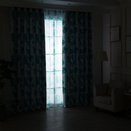 Μοντέρνες Τροπικές Τυπωμένες Κουρτίνες Με Πράσινα Φύλλα, Κουρτίνα Παραθύρου Για Σαλόνι