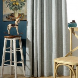 Nordic Curtain Κουρτίνα Κατά Παραγγελία Μινιμαλιστική Βαμβακερή Λινή Μονόχρωμη