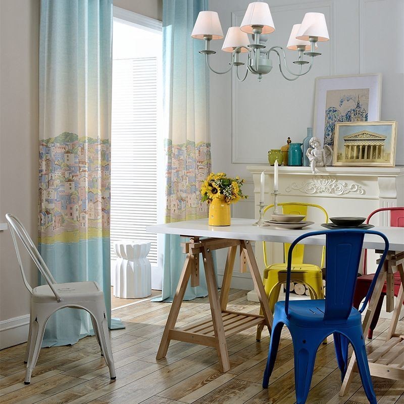 Nordic Curtain Made In Measure Κουρτίνα Cotton Town Printed