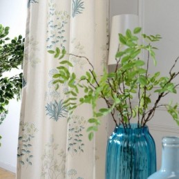 Nordic Curtain Κουρτίνα Κατά Παραγγελία Κουρτίνα Από Βαμβάκι, Τυπωμένα Φυτά