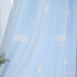 Κουρτίνες Sweet Cloud Σε Μπλε Χρώμα, Ημισυσκότισης Για Κορίτσια