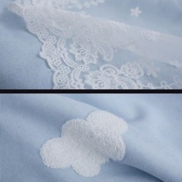 Κουρτίνες Sweet Cloud Σε Μπλε Χρώμα, Ημισυσκότισης Για Κορίτσια
