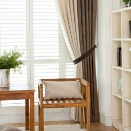Ευρωπαϊκή Κουρτίνα Ποιμενικού Στυλ, Κατασκευασμένη Κατά Παραγγελία, Μονόχρωμη Κουρτίνα Με Παχύρρευστο Ράψιμο