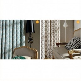 Nordic Simple Curtain Κουρτίνα Κατά Παραγγελία Γεωμετρικό Τυπωμένο Ύφασμα Προστασίας Περιβάλλοντος Από Βαμβάκι