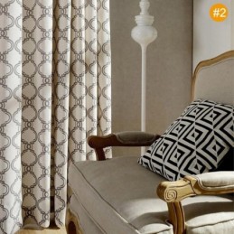 Nordic Simple Curtain Κουρτίνα Κατά Παραγγελία Γεωμετρικό Τυπωμένο Ύφασμα Προστασίας Περιβάλλοντος Από Βαμβάκι