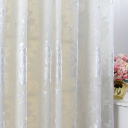 Μοντέρνα Λουλουδάτη Διαφανής Κουρτίνα Κατά Παραγγελία Για Σαλόνι, Υπνοδωμάτιο