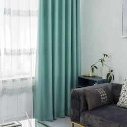 Σκανδιναβική Απλή Κουρτίνα Κατασκευασμένη Κατά Παραγγελία, Ύφασμα Κουρτίνας, Μονόχρωμο, Για Υπνοδωμάτιο