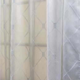 Γεωμετρικά Σχέδια Με Διαφανείς Κουρτίνες Για Σαλόνι, Υπνοδωμάτιο