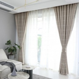 Καρό Κουρτίνες Συσκότισης Θερμομονωτικές Κουρτίνες Σκουρόχρωμης Διακόσμησης