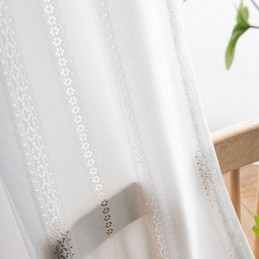 Λευκές Ημιδιαφανείς Κουρτίνες Σε Σκανδιναβικό Στιλ Ζακάρ Κουρτίνες Για Σαλόνι/Υπνοδωμάτιο
