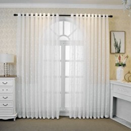 Διακοσμητικές Κουρτίνες Παραθύρων Με Κεντημένες Φυτικές Τούλινες Κουρτίνες Για Υπνοδωμάτιο