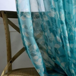 Ημιδιαφανείς Κουρτίνες Με Εκτύπωση Φύλλων Για Σαλόνι/Υπνοδωμάτιο