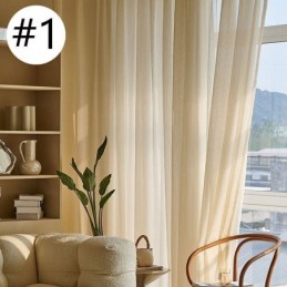 Μοντέρνα Κουρτίνα Τούλι Με Ζακάρ Παράθυρο, Κατασκευασμένη Κατά Παραγγελία, Για Σαλόνι, Υπνοδωμάτιο