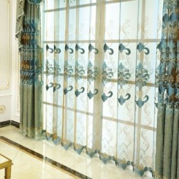 Ευρωπαϊκή Κεντημένη Κουρτίνα Κατά Παραγγελία, Πολυτελείς Κουρτίνες Παραθύρου Για Σαλόνι, Υπνοδωμάτιο
