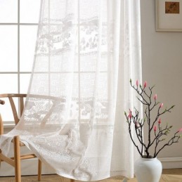 Λευκές Κουρτίνες Ζακάρ, Ημιδιαφανείς Κουρτίνες Για Σαλόνι, Υπνοδωμάτιο