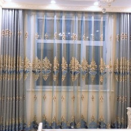 Ευρωπαϊκές Κεντημένες Κουρτίνες Παραθύρου Τούλι Για Σαλόνι, Υπνοδωμάτιο, Βίλα