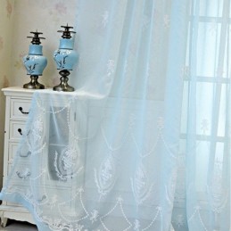 Ευρωπαϊκή Κουρτίνα Κουρτίνας Κατά Παραγγελία, Διαφανής Κεντημένη Σήτα Παραθύρου Για Σαλόνι/Υπνοδωμάτιο
