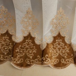 Ευρωπαϊκή Κουρτίνα Κουρτίνας Κατά Παραγγελία, Διαφανής Κεντημένη Σήτα Παραθύρου Για Σαλόνι/Υπνοδωμάτιο