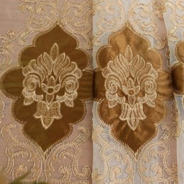 Ευρωπαϊκή Κουρτίνα Κουρτίνας Κατά Παραγγελία, Διαφανής Κεντημένη Σήτα Παραθύρου Για Σαλόνι/Υπνοδωμάτιο