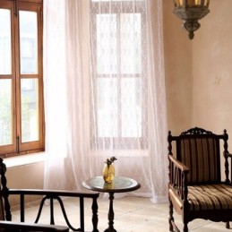 Κουρτίνα Από Τούλι Με Κέντημα, Κατά Παραγγελία, Ευρωπαϊκή Διαφανής Βουάλ Για Σαλόνι