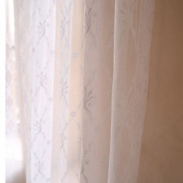 Κουρτίνα Από Τούλι Με Κέντημα, Κατά Παραγγελία, Ευρωπαϊκή Διαφανής Βουάλ Για Σαλόνι