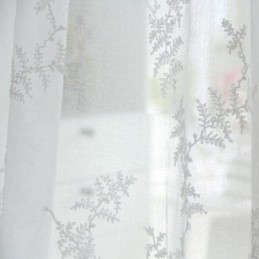 Λευκή Διαφανής Κουρτίνα Κατά Παραγγελία Με Κέντημα Από Τούλι Για Σαλόνι/Υπνοδωμάτιο