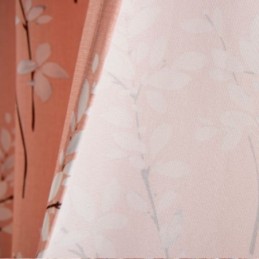 Κουρτίνα Κατά Παραγγελία, Αμερικανικού Τύπου, Με Φυτική Εκτύπωση, Ημι-Συσκότισης