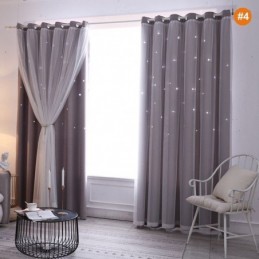 Κουρτίνες Με Αστέρια Ρομαντικό Παράθυρο Συσκότισης Για Σαλόνι/Υπνοδωμάτιο
