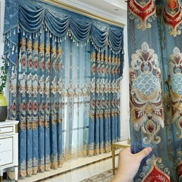 Κουρτίνα Σενίλ Κατά Παραγγελία, Κουρτίνα Σε Στυλ Ευρώπης, Επεξεργασία Παραθύρου
