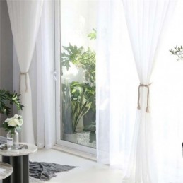 Μονόχρωμη Λευκή Διαφανής Κουρτίνα Κατά Παραγγελία, Μοντέρνα Απλή, Ύφασμα Για Γραφείο, Σαλόνι, Υπνοδωμάτιο