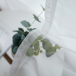 Λευκή Διαπνέουσα Διαφανής Κουρτίνα Κατά Παραγγελία, Μοντέρνα Απλή, Ύφασμα Μελέτης Για Σαλόνι, Υπνοδωμάτιο