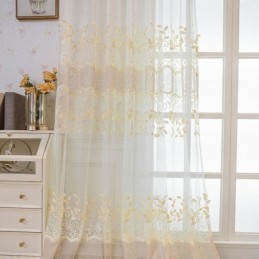Nordic Sheer Κουρτίνα Κατά Παραγγελία Κουρτίνα Με Κέντημα Σε Σχήμα Αμπέλου Για Σαλόνι/Υπνοδωμάτιο