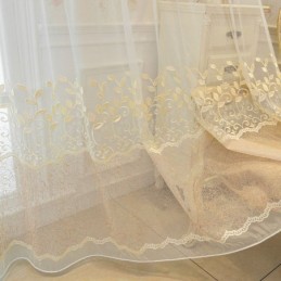 Nordic Sheer Κουρτίνα Κατά Παραγγελία Κουρτίνα Με Κέντημα Σε Σχήμα Αμπέλου Για Σαλόνι/Υπνοδωμάτιο